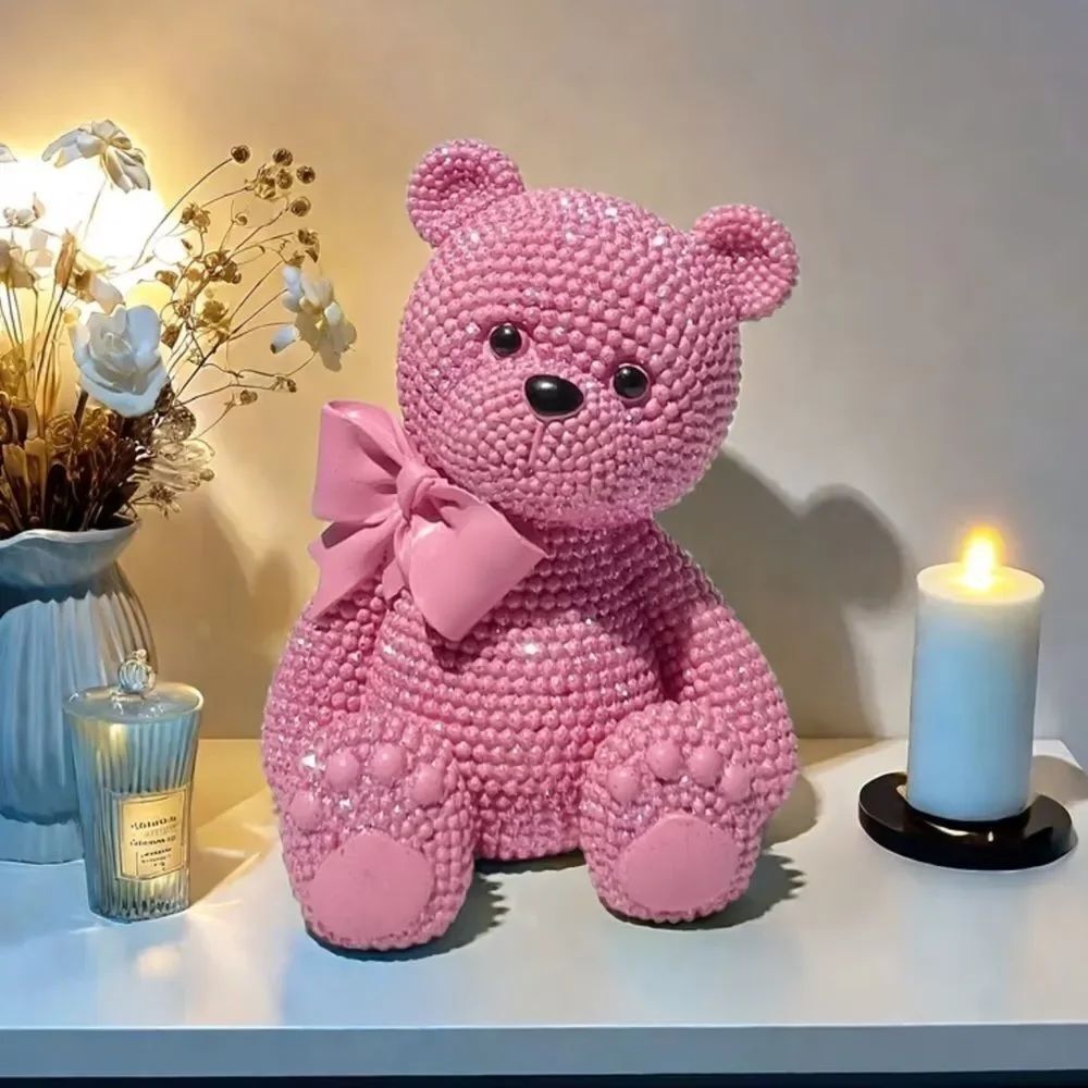 Pink cute Teddy Bear Home Accent Decor